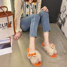 Load image into Gallery viewer, Women&#39;s Bow tie Slippers Open Toe Anti-Slip House Slippers 22S05