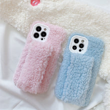 Load image into Gallery viewer, Plush Case For iPhone 13 Pro Max Furry Fluffy Case Soft Faux Fur Fuzzy Cover 22814