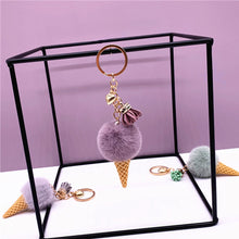 Load image into Gallery viewer, Ice Cream Keychain Cute Bag Cartoon Plush Pendant 22C02