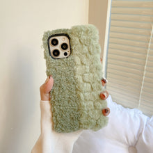Load image into Gallery viewer, Winter Warm Color Plush Furry Fluffy Soft iPhone Case （iPhone 13 Pro Max）22816