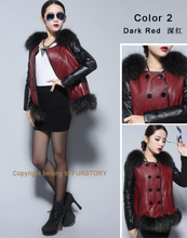 Load image into Gallery viewer, Women&#39;s Genuine Leather Coat Down Jacket with Real Fox Fur Collar Leather Coats Female
