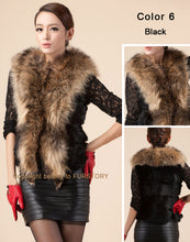Load image into Gallery viewer, Natural Rabbit Fur Knitter Sweater Long Vest Waistcoat Jacket
