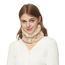 Load image into Gallery viewer, Women Winter Knitted Rex Rabbit Neck Warmer Infinity loop Scarf Scarves For Women Ladies