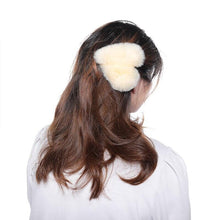 Load image into Gallery viewer, Hair Clip Real Fur Hair Accessories Korean Ins Real Rex Rabbit Hair Clip Super Large Lovely Plush Hairpin Fur Hairpin FS21A17