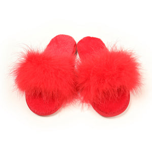 Fur Slippers Memory Foam Cozy House Slides Shoes