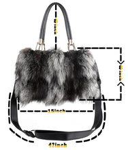 Load image into Gallery viewer, Women&#39;s Fox Fur Chain Bag Fuzzy Shoulder Handbag for Women Big Fluffy Tote Cute Purses