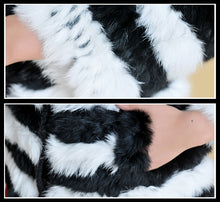 Load image into Gallery viewer, Real Knitted Rabbit Fur Coat Jacket Vest High Quality Fur Sweater Short Version Hot Sale Fur Story FS13004