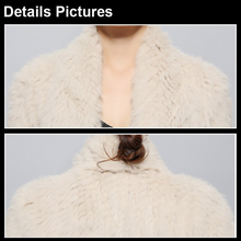 Load image into Gallery viewer, Natural Rabbit Fur Coat Jacket Biggest Size Jacket Winter Long Overcoat