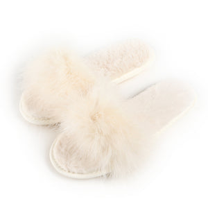 Fur Slippers Memory Foam Cozy House Slides Shoes