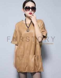 Genuine Sheep Leather Coat Cool Women Leather Jacket Top Grade Lamb Leather Overcoat