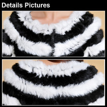Load image into Gallery viewer, Real Knitted Rabbit Fur Coat Jacket Vest High Quality Fur Sweater Short Version Hot Sale Fur Story FS13004