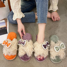 Load image into Gallery viewer, Women&#39;s Bow tie Slippers Open Toe Anti-Slip House Slippers 22S05