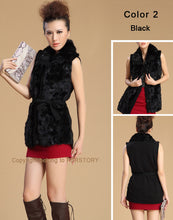 Load image into Gallery viewer, Natural Fur Vest Knitted Wool Blends Waistcoat Mandarin Collar Jacket
