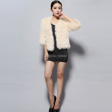 Load image into Gallery viewer, Knitted Natural Lamb Fur Coat Popular Short Fur Jacket Overcoat