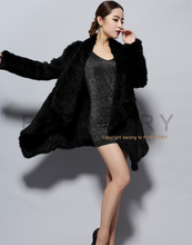 Load image into Gallery viewer, Natural Rabbit Fur Coat Jacket Biggest Size Jacket Winter Long Overcoat