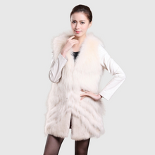 Load image into Gallery viewer, Natural Raccoon Fur Coat Female with Genuine Leather Elastic Sleeve Coats