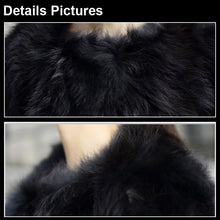 Load image into Gallery viewer, Real Raccoon Fur Jackets Coat for Women Fur Coats with Belt  161116