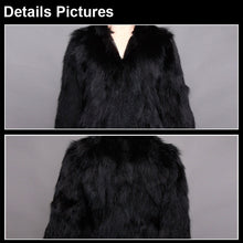 Load image into Gallery viewer, Natural Raccoon Fur Coat Women&#39;s Real Fur Jacket Long Sleeve Winter Warm Outwear 151256