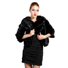 Load image into Gallery viewer, Women&#39;s Real Whole Rabbit Fur Coat Short Version Coat Fur Natural Coat 010138