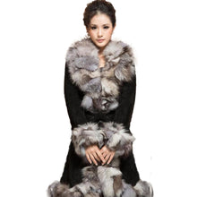 Load image into Gallery viewer, Genuine Leather Coat Pig Suede Leather Silver Fox Fur Collar  Jacket Outwear  010204
