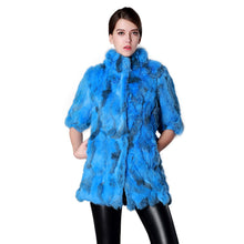 Load image into Gallery viewer, Women&#39;s Coats Colorful Real Fur Coat Female Rabbit Fur Winter Jacket 15185