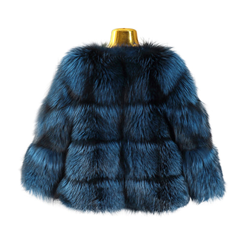 Women's Genuine Short Fox Fur Coat Women Warm Winter jacket Women 161105