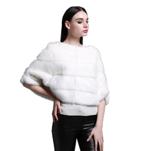 Load image into Gallery viewer, Women&#39;s Genuine Mink Fur Coat Women Bat Sleeved Coat for Women 16143