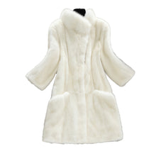 Load image into Gallery viewer, Women&#39;s Genuine Mink Fur Coat Women Jacket Long Overcoat  16176