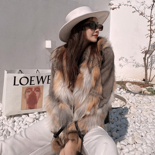 Fur Story FS20144 winter clothes women fur coat coats and jackets women