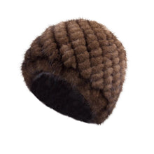 Load image into Gallery viewer, Womens Hats Winter Knitted Real Mink Fur Cap Women Fur Hat Winter Hat Headgear Ears Warmer Headdress Mink Women Hat Women&#39;s Hats &amp; Caps Fur Story FS13603