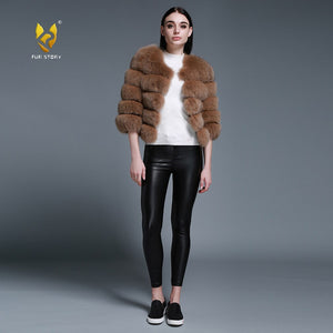 Ladies' Winter jacket Women Real Fox Fur Women Jacket Womens Coats of Fur Coat Women Outwear Fur Story FS151259