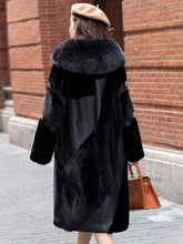 Load image into Gallery viewer, FS21117 Real Fur Coat  Fox Fur Hooded Mink Fur Whole Mink Fur Fur Coat Sheep Fur Integrated Women&#39;s Coat