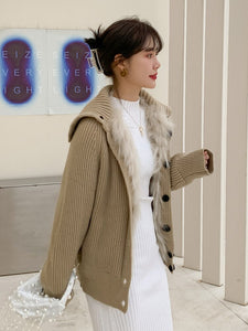 Young Fur Whole Skin Raccoon Dog Fur Car Stripe T-shirt with Coat on Both Sides 21111