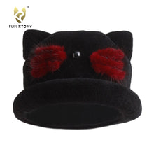 Load image into Gallery viewer, Winter Hats for  Women Lamb Fur Baseball Cap Casual Winter Warm Hat Fur Story FS18604