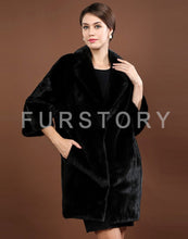 Load image into Gallery viewer, Women&#39;s Genuine Mink Fur Coat Turn Down Collar Natural Fur Women Jacket 16063