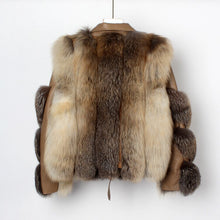 Load image into Gallery viewer, Real Fox Fur Coat Women Winter Coat Women With Sheepskin Leather WholeskinJacket Fur Jacket Fur Story FS20140 Fur Jacket