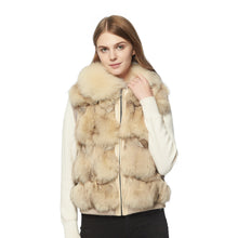 Load image into Gallery viewer, FS152111 Women&#39;s Vest Real Fox Fur Vest Women jacket Fox Fur Collar  Winter Vest Women Spring jackets Fur Story