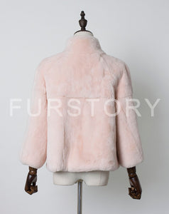 Women's Genuine Rabbit Fur Coat Women Thick Warm Pelt Outerwear 17165