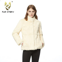 Load image into Gallery viewer, Women&#39;s  Real Rabbit Fur Coat Winter Real Fur Jacket  151249