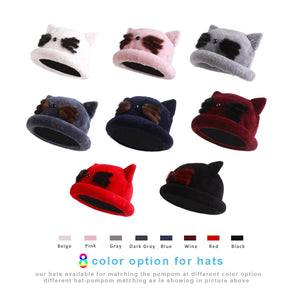 Winter Hats for  Women Lamb Fur Baseball Cap Casual Winter Warm Hat Fur Story FS18604