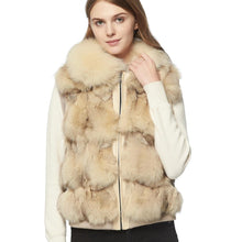 Load image into Gallery viewer, FS152111 Women&#39;s Vest Real Fox Fur Vest Women jacket Fox Fur Collar  Winter Vest Women Spring jackets Fur Story