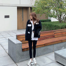 Load image into Gallery viewer, FS21122 Fur Coat Autumn and Winter 2021 New Car Stripe Fox Fur Grass Coat for Young Women