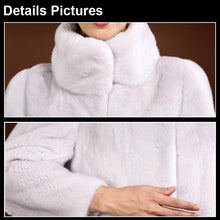 Load image into Gallery viewer, Women&#39;s Genuine Mink Fur Coat Stand Collar Natural Fur Women Jacket 16061