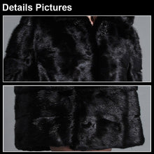 Load image into Gallery viewer, Women&#39;s Mink Fur Coat Large Size Cuff and Hem Removable Overcoat 161152