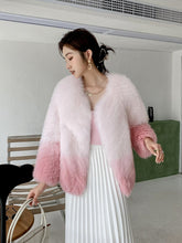 Load image into Gallery viewer, Women&#39;s Fox Fur Car Stripe Gradient Fur Coat Winter 21121
