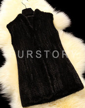 Load image into Gallery viewer, Women&#39;s Genuine Knitted Mink Fur Vest Female Custom Made Different Length 16208