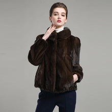 Load image into Gallery viewer, Women&#39;s Genuine Mink Fur Coat Women Solid Color Plus Size 16044