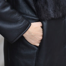Load image into Gallery viewer, Mink Fur Grass Coat Mid Long Slim Sheepskin Coat for Women   21144