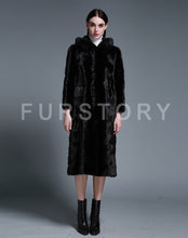 Load image into Gallery viewer, Women&#39;s Genuine Mink Fur Coat Women with Hood Women Jacket 161161