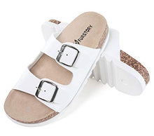 Load image into Gallery viewer, Women&#39;s Adjustable Top Sandals Double Buckle Slides Non Slip Cute Beach Shoes for Women Outdoor Slipper with Cork Footbed
